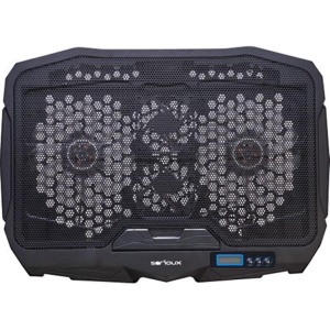 Cooling pad Serioux, SRXNCP025, Dimensiuni: 390*280*28mm, Compatibilitate maxima laptop: 17.3 inch, Numar ventilatoare: 4, Dimensiune ventilator: 2 x 125*125*15mm / 2 x 70*70*15mm, Nivel zgomot: 15-20dB, Flux aer: 56-75CFM, Tensiune alimentare: DC 5V, - Img 3
