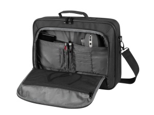 Geanta laptop Natec Boxer Lite, compatibilitate dimensiune laptop 15.6"-16", 2 compartimente, material Polyester 600D, negru