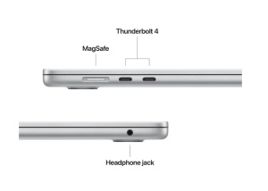 MacBook Air 15.3" Retina/Apple M4 (CPU 10- core, GPU 10- core, Neural Engine 16- core)/16GB/512GB - Silver - INT KB (2025) - Img 3