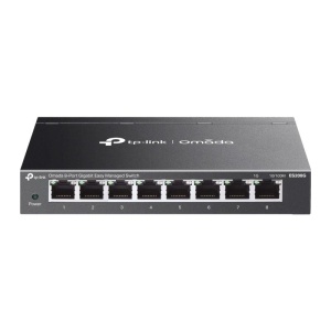 Omada 8-Port Gigabit Easy Managed Switch PORT: 8× Gigabit RJ45 Ports SPEC: Desktop Steel Case and Fanless FEATURE: Integration with Omada SDN Controller and Omada Cloud Essentials, Flow Control, Loopback Detection, Port Isolation, Port Mirroring, LAG,