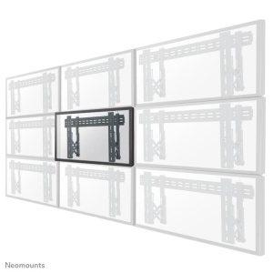 Suport perete Videowall individual pull-out Neomounts by Newstar, 32"-75", VESA 200x200~600x400, max load 50kg, profil 56-215mm, rotate +/-3°, micro-adjustment, lockable (lock not included), unul per monitor - Img 2