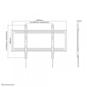 Suport TV de perete, Neomounts by Newstar LFD-W1000, Fix, 60"- 100", VESA 900x600mm, suporta pana la 125kg, negru - Img 6