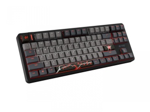 Tastatura gaming cu fir Fury Kanabo K6, switch linear Gateron Magnetic Orange, lungime 180 cm, TKL (80%), frecventa 8000 Hz, gri-negru - Img 1