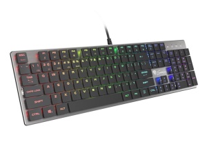 Tastatura gaming mecanica cu fir Genesis Thor 420 , iluminare RGB, switch Content Slim Blue, numar taste 104, 12 butoane multimedia, lungime cablu 165m, dimensiuni 418 x 113 x 24 mm, gri - Img 2