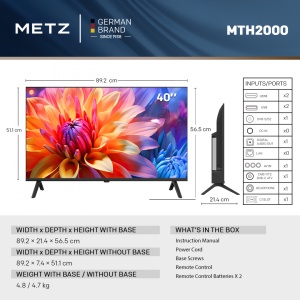 Televizor METZ LED 40MTH2020Z, 100 cm, FHD, Clasa E, Non Smart TV - Img 5