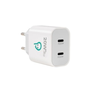 Alimentator retea SPACER Power Delivery, 2 x USB Type-C PD (max 20W)