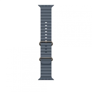 Apple Watch 49mm Anchor Blue Ocean Band Extension - Natural Titanium Finish