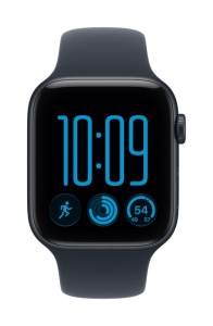 Apple Watch SE 3 GPS + Cellular 44mm Midnight Aluminium Case with Navy Blue Sport Band - M/L