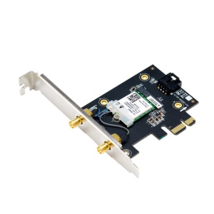 ASUS PCE-BE6500 Wifi Bluetooth 5.4, WI-FI 7, 2.4GHz / 5GHz / 6GHz, greutate: 51.6G, 2 x Antene externe, PCI-Express x 1. - Img 4