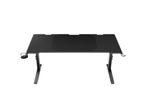 Birou gaming Genesis Holm Modular 160, material lemn/metal, reglabil pe inaltime 70 - 90 cm, iluminare RGB, management cabluri, negru - Img 7