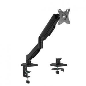 Braț pentru monitor cu contragreutate Material: Oțel, Plastic Tehnologie: Arc Suprafață finisaj : Vopsit electrostatic, Acoperire cu Pulbere Dimensiune compatibila ecran: 17"-32" Greutate maxima (pe ecran): 2~9 kg Compatibilitate VESA: 75x75, 100x100