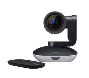 Camera web Logitech PTZ Pro 2, Full HD 1080p 30fps, raza de acțiune IR 8,5 m, câmp de vizualizare: diagonală: 90°, horizontală: 82,1° verticală: 52,2, negru