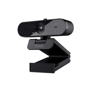 Camera web Trust Taxon QHD, interfata USB 2.0, lungime cablu 180cm, sensibilitate 56 dB, microfon dual omnidirectional, rezolutie video 2560x1440, 30 fps, auto-focus, rezolutie senzor 2560x1440, negru - Img 2