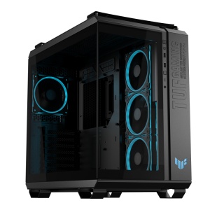Carcasa ASUS TUF GAMING GT502 HORIZON Mid Tower ARGB NEGRU, Tempered Glass, Sloturi Expansiune 8+ 3 aditional verticale, Drive Bays: 2x3.5" 2x2.5", Ventilatoare Suportate: 4 (spate: 1x120mm, sus: 3x120mm sau 2x140mm), Format Placa De Baza Suportat: