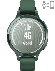 Ceas Garmin Lily 2 Active, display AMOLED, dimensiune afisaj 25,4 mm x 21,3 mm,rezolutie afisaj 240 x 201 pixeli, memorie 8GB, autonomie pana la 9 zile, rezistanta la apa pana la 5 ATM, greutate: 24,4g, ramă Jasper Green şi curea Jasper Green din silicon - Img 3