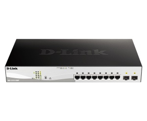D-Link Switch 10 porturi POE smart maaged DGS-1210-10MP, Interfata: 8 x 10/100/1000Mbps, 2 x100/1000 SFP, Capacitate switch: 20 Gbps, Memorie: 128Mb DDR3, Flash 32Mb, Auto MDI/MDIX, Buget POE: 130W, Dimensiuni: 330 x 180 x 44 mm, Greutate: 1.77kg. - Img 3