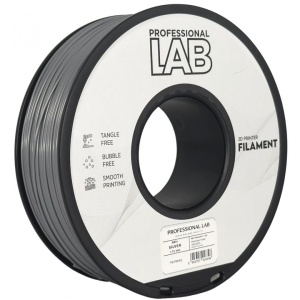 Filament 3D Proffesional Lab, Diamentru 1.75mm, Greutate: 1KG, Culoare: Silver, Material: ABS+, Temperatura: 220-250c.