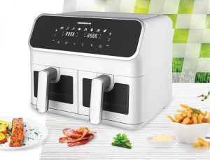 FRITEUZA DUBLA CU AER CALD HEINNER DUALFRY SUPREME HAF-H8DB17WH - Img 3