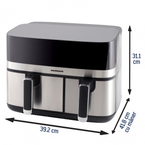 FRITEUZA DUBLA CU AER CALD HEINNER PRODUAL FUSION HAF-H9DB17BKS - Img 7