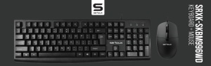 Kit Serioux cu fir, Tastatura: interfata USB, 104 taste, material ABS, US layout, lungime cablu 1.5m PVC, dimensiuni 440*159*25mm, negru, Mouse: interfata USB, 4 butoane, polling rate 125 Hz, rezolutie DPI 1000, lungime cablu 1.5m PVC, dimensiuni - Img 3