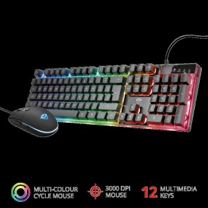Kit Wired tastatura si mouse Trust GXT 838 Azor, taste numerice, negru - Img 2