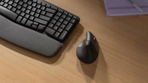 Logitech 910-006473. Form factor: Right-hand, Vertical design. Movement detection technology: Optical, Device interface: RF Wireless + Bluetooth, Movement resolution: 4000 DPI, Buttons type: Pressed buttons, Buttons quantity: 4, Scroll type: Wheel.