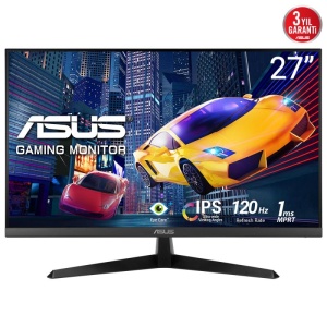 Monitor Asus 27" VY279HGR, Diagonal (inch): 27, Diagonal (cm): 68, Aspect ratio: 16:9, Panel: IPS, Resolution: 1920x1080, Refresh Rate: 120Hz, Response time MPRT: 1ms, Brightness (max): 250 cd/m², Contrast (static) : 1500:1, Viewing angle: 178/178,