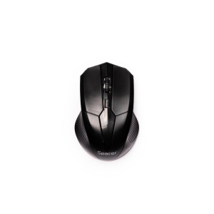 MOUSE Spacer, PC sau NB, fara fir, USB 2.4 GHz, optic, 1600 dpi, butoane/scroll 3/1, negru, SPMO-W02 - Img 2
