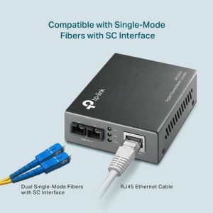 "Omada 10/100/1000 Mbps RJ45 to 1000 Mbps Single-Mode SC Fiber Converter PORT: 1× Gigabit SC Port, 1× Gigabit RJ45 Port (Auto MDI/MDIX) SPEC: Full-duplex, Up to 15 km, Chassis TL-MC1400 Rack-mountable" - Img 8