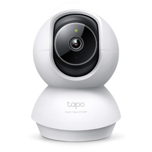 Pan/Tilt AI Home Security Wi-Fi Camera SPEC: 3K 5MP (2880×1620), 2.4 GHz, Horizontal 360º FEATURE: Pan/Tilt, Smart AI Detection and Notifications (motion, people, pets, cars, baby crying, abnormal sound), AI Smart Tracking, Sound and Light Alarm, Remote