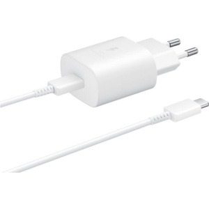 Samsung EP-TA800 25W/3A Travel Adapter 1xUSB-C White (bulk) + Samsung USB Type-C to C Cable (1m, 3A) White (bulk)