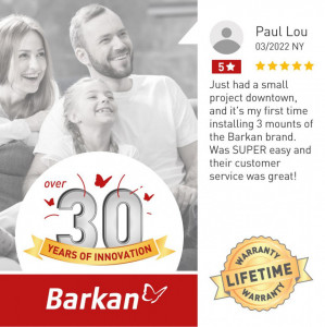 Suport TV de perete Barkan, cu brat 13"- 65", Max 36kg, VESA 400x400, negru - Img 7