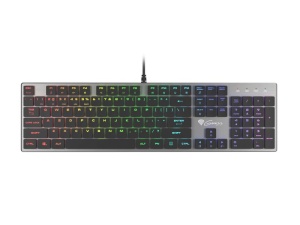 Tastatura gaming mecanica cu fir Genesis Thor 420 , iluminare RGB, switch Content Slim Blue, numar taste 104, 12 butoane multimedia, lungime cablu 165m, dimensiuni 418 x 113 x 24 mm, gri - Img 3