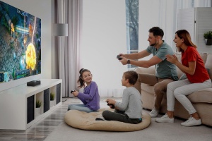 Videoproiector Optoma Photon Go, FHD 1920*1080, 650- 1200 lumeni, 800:1, 16:9/ 4:3, dimensiune maxima imagine 100'', laser 20.000 ore, distanta ultra scurta de proeictare, maxim 0.4m, HDMI, USB-C power, USB-A power 1A, 1 x S/PDIF, RJ45, WiFi 5GHz / - Img 3