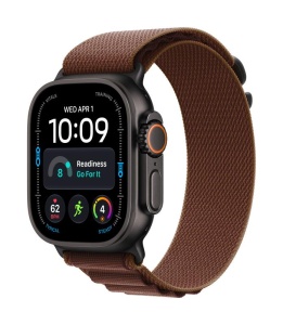 Apple Watch Ultra 4 GPS + Cellular 49mm Black Titanium Case with Burgundy Alpine Loop - L