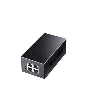 CUDY 2 Channel 30W Gigabit PoE+/PoE Injector, 2 x 30W Power Supply, 802.3at/802.3af Standard, Data and Power Carried over The Same Cable Up to 100 Meters, Metal Case