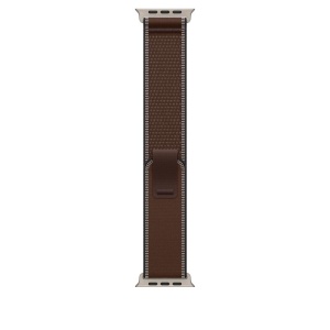 Curea pentru Apple Watch 49mm Dark Umber Trail Loop - M/L - Natural Titanium Finish