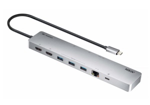 Docking Station ATEN UH3240-AT. Tehnologia de conectare: Prin cablu, Interfaţă gazdă: USB tip-C, Putere USB Redată până la: 100 W. Viteză transfer de date Ethernet LAN: 1000 Mbit/s. Culoarea produsului: Argint, Carduri de memorie compatibile: MicroSD