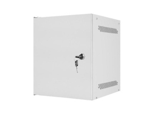 Dulap rack 10" perete 6U / 280x310 pentru auto-asamblare, cu ușă metalică, gri (flat pack)