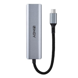Hub Lindy USB 3.2 4 Port, latime de banda suportata: 10 Gbps, chipset Chipset: AW3410 + GL3590, lungime cablu 150mm, gri - Img 5
