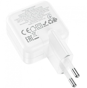 Incarcator retea BLUE Power BC111A 30W/3A 1xUSB-A & 1xUSB-C White - Img 2
