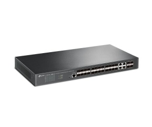 "JetStream™ 24-Port SFP L2+ Managed Switch with 4 10GE SFP+ Slots PORT: 20× Gigabit SFP Ports, 4× Gigabit SFP/RJ45 Combo Ports, 4× 10G SFP+ Slots, RJ45/Micro-USB Console Port SPEC: 1U 19-inch Rack-mountable Steel Case FEATURE: Integration with JetStream™ - Img 2