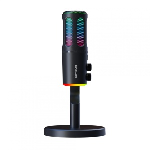 Microfon Gaming de birou Serioux SU8, condenser, unidirectional, frecventa raspuns 20-20KHz, sensibilitate maxima -11DBFS la 80 dB SPL, rata de esantionare 48KHz, rata de biti 16/24bit, raport semnal zgomot 75dB, interfata 3.5mm si USB-C, putere intrare - Img 8