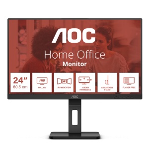 Monitor AOC 23.8" 24E3QAF, Diagonal (inch): 23.8, Diagonal (cm): 60.5, Aspect ratio: 16:9, Panel: VA, Resolution: 1920x1080, Refresh Rate: 75Hz, Response time GtG: 4ms, Brightness (max): 300 cd/m², Contrast (static) : 3000:1, Viewing angle: 170º(R/L),
