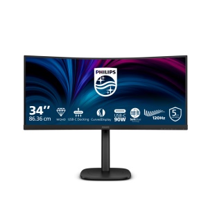 Monitor Philips 34" 34B2U3600C/00, Curvature: 1500R, Diagonal (inch): 34, Diagonal (cm): 86, Aspect ratio: 21:9, Panel: LCD VA, Resolution: 3440x1440, Refresh Rate: 100Hz, Response time GtG: 4ms, Brightness (max): 300 cd/m², Contrast (static) : 3500:1,