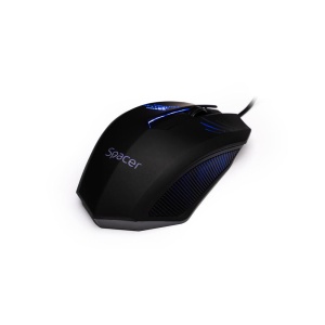 Mouse Spacer SPMO-M20, cu fir, 1000DPI, senzor optic, 3 butoane, iluminare, negru - Img 3