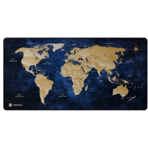 Mousepad Natec WORLD DEEP BLUE, dimensiuni 800X400MM, material textil + cauciuc