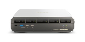 NAS QNAP h574TX 5-Bay, CPU Intel Core i5-1340PE 12C(4P+8E)/16T up to 4.50GHz, RAM onboard 16GB DDR4 (not expandable), 5 x E1.S up to 15mm ( or 5 x M.2 2280 PCIe w/ QDA-E1SM ) HDD (neincluse), LAN: 1 x 10GBASE-T (10G/5G/2.5G/1G/100M) + 1 x 2.5GbE