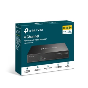 NVR PoE TP-Link VIGI 4 canale 1004H4P; 53W, 8 MP,1 SATA Interface, max 10TB, H.265+; ONVIF - Img 4