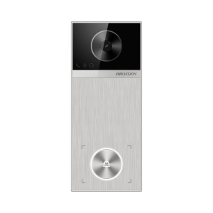 Post videointerfon de exterior WI-FI Hikvision DS-KV6114-MWBE1, montaj aparent, camera HD 4MP, WDR, unghi vizualizare: orizontal: 150° vertical: 75°, iluminare IR: 3m, cititor de card incorporat mifare M1 13.56 MHz, microfon omnidirectional si difuzor